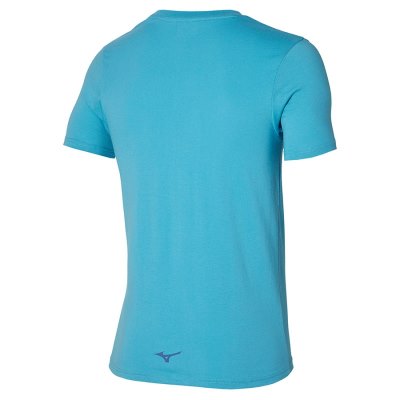 Camisa Mizuno Athletics Tee Hombre Azules - Chile M189BLCWZH